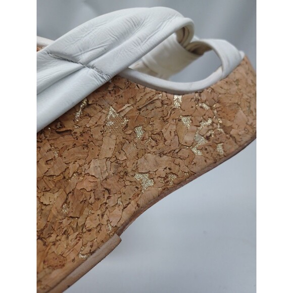 Jessica Simpson womens white summer wedges shoes knotted 8.5 - Picture 9 of 11